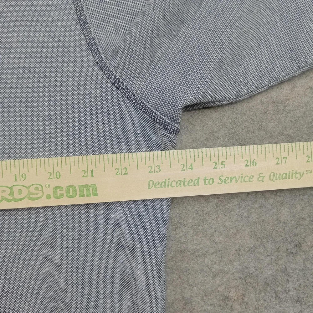 David‎ Donahue Jacket Mens Large Gray Knit Full Zip Bomber Stand Collar